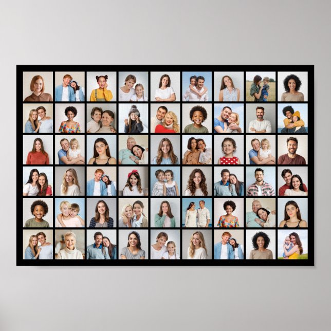 Create Your Own 54 Photo Collage Poster (Front)