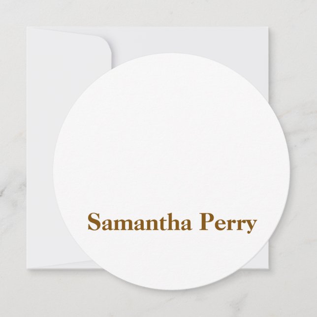 Create Your Own 5.25" Circle Invitation (Front)