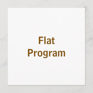Create Your Own 5.25" x 5.25" Flat Program Programme