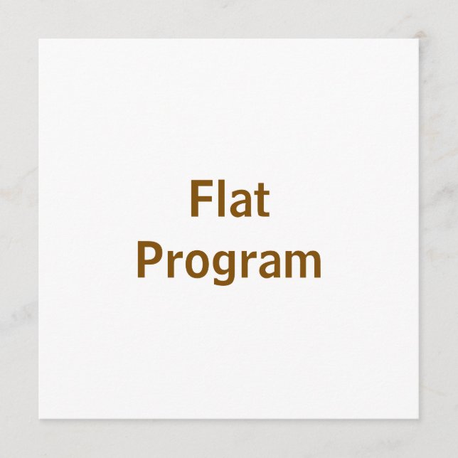 Create Your Own 5.25" x 5.25" Flat Program  Programme (Front)
