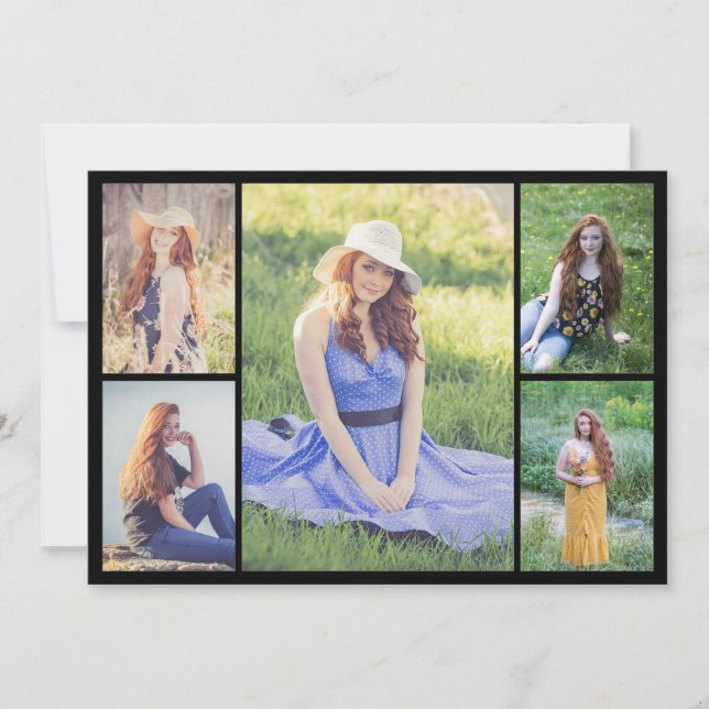 Create Your Own 5 Photo Collage Card (Front)