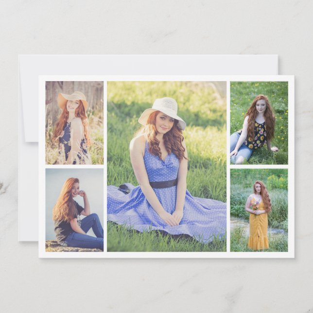 Create Your Own 5 Photo Collage Card (Front)
