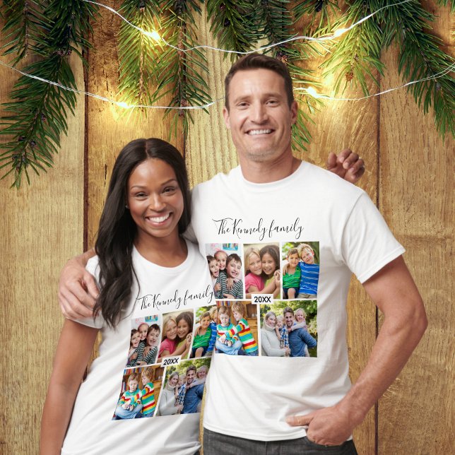 Create Your Own 5 Photo Collage Family Vacation T-Shirt (Creator Uploaded)