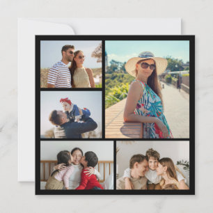 Create Your Own 5 Photo Collage Flat Card