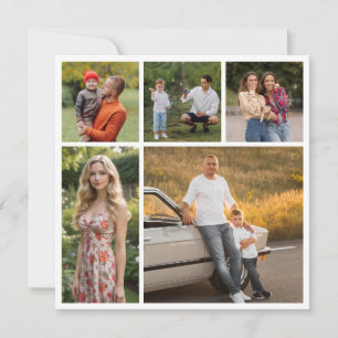 Create Your Own 5 Photo Collage Greeting Card