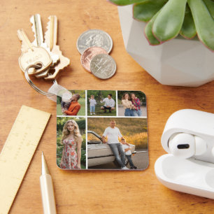 Create Your Own 5 Photo Collage Key Ring