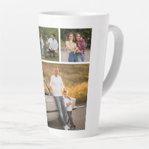 Create Your Own 5 Photo Collage Latte Mug