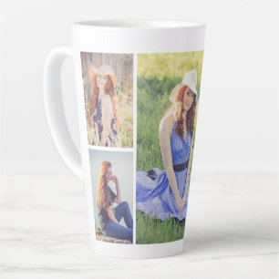 Create Your Own 5 Photo Collage Latte Mug