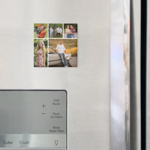 Create Your Own 5 Photo Collage Magnet