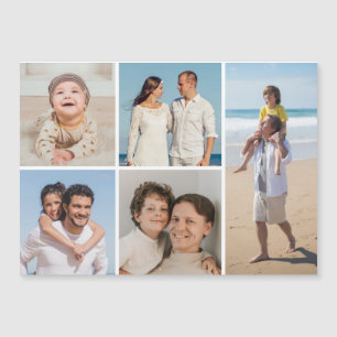 Create Your Own 5 Photo Collage Magnetic Card