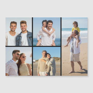 Create Your Own 5 Photo Collage Magnetic Card