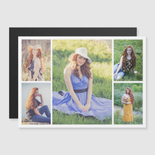 Create Your Own 5 Photo Collage Magnetic Card