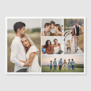 Create Your Own 5 Photo Collage Magnetic Card