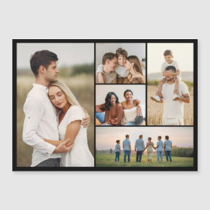 Create Your Own 5 Photo Collage Magnetic Card