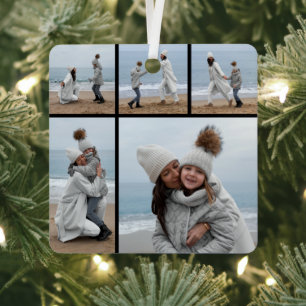 Create Your Own 5 Photo Collage Metal Tree Decoration