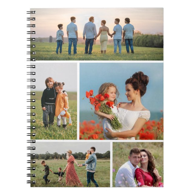Create Your Own 5 Photo Collage Notebook (Front)