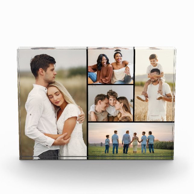 Create Your Own 5 Photo Collage Photo Block (Front)