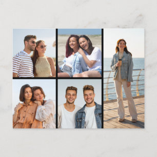 Create Your Own 5 Photo Collage Postcard