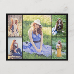 Create Your Own 5 Photo Collage Postcard
