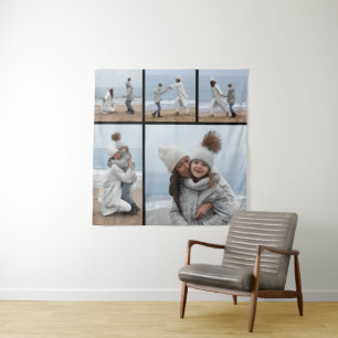 Create Your Own 5 Photo Collage Tapestry