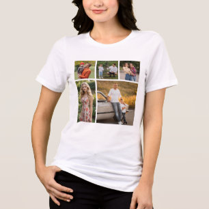 Create Your Own 5 Photo Collage Unisex Tri-Blend Shirt