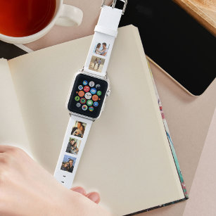 Create your Own 5 Photo Collage White Apple Watch Band