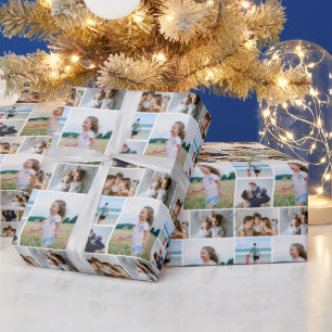 Create Your Own 5 Photo Collage Wrapping Paper