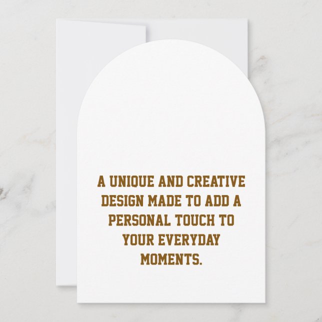 Create Your Own 5" x 7" Arch Invitation (Front)