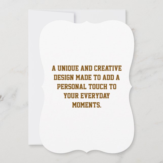 Create Your Own 5" x 7" Bracket Invitation (Front)