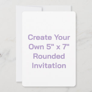 Create Your Own 5" x 7" Rounded Invitation