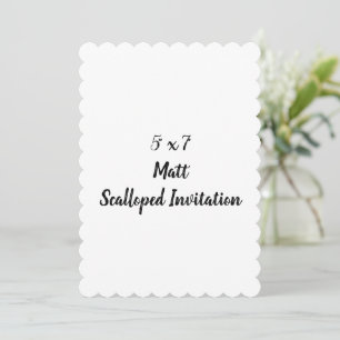 Create Your Own 5" x 7" Scalloped Invitation