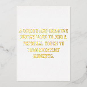Create Your Own 5" x 7" Silver Foil Invitation