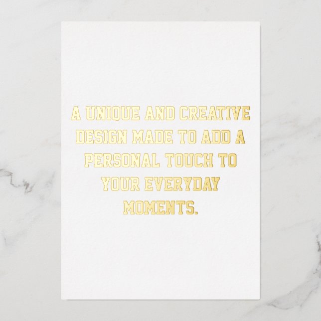 Create Your Own 5" x 7" Silver Foil Invitation (Front)