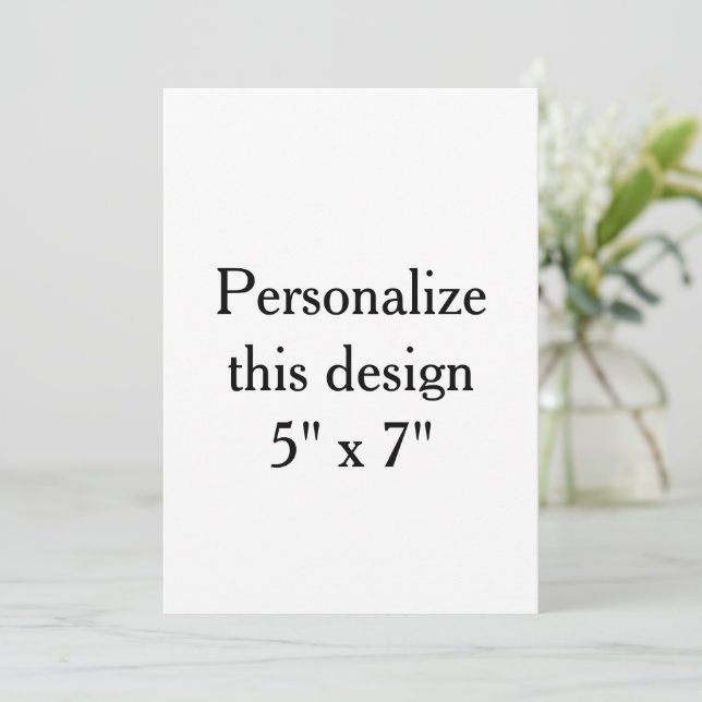 create your own 5" x 7" Squared standrad Invitation (Standing Front)