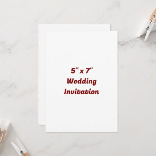 Create Your Own 5" x 7" Wedding Invitation