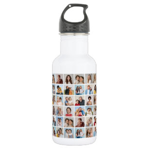 Create Your Own 60 Photo Collage 532 Ml Water Bottle