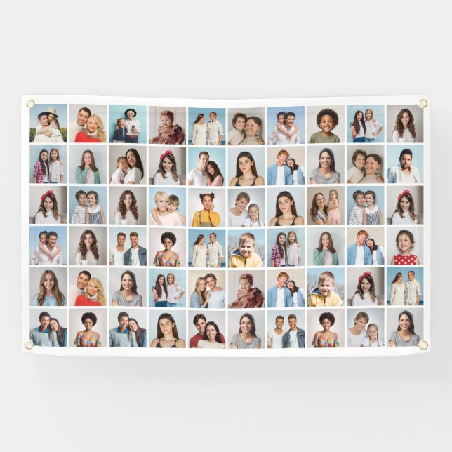 Create Your Own 60 Photo Collage Banner (Horizontal)