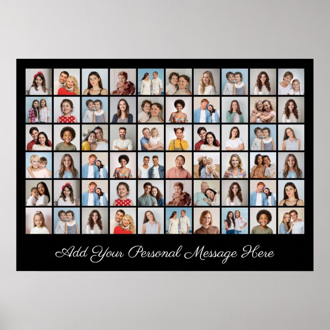 Create Your Own 60 Photo Collage Poster (Front)