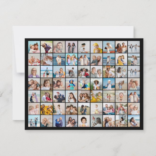 Create Your Own 63 Photo Collage Card (Front)
