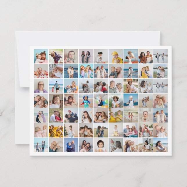 Create Your Own 63 Photo Collage Card (Front)
