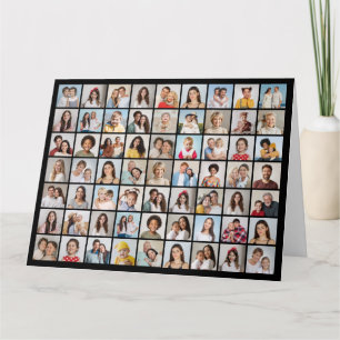 Create Your Own 63 Photo Collage Large Card