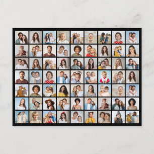 Create Your Own 63 Photo Collage Postcard