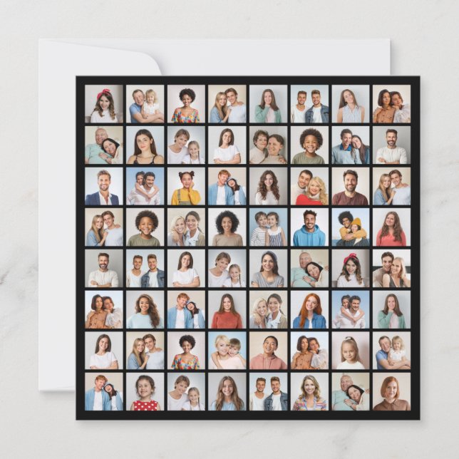 Create Your Own 64 Photo Collage Card (Front)