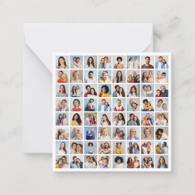 Create Your Own 64 Photo Collage Card (Front)