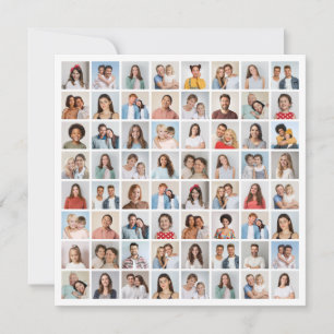 Create Your Own 64 Photo Collage Invitation