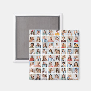 Create Your Own 64 Photo Collage Magnet