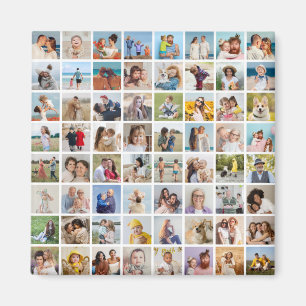 Create Your Own 64 Photo Collage  Magnet