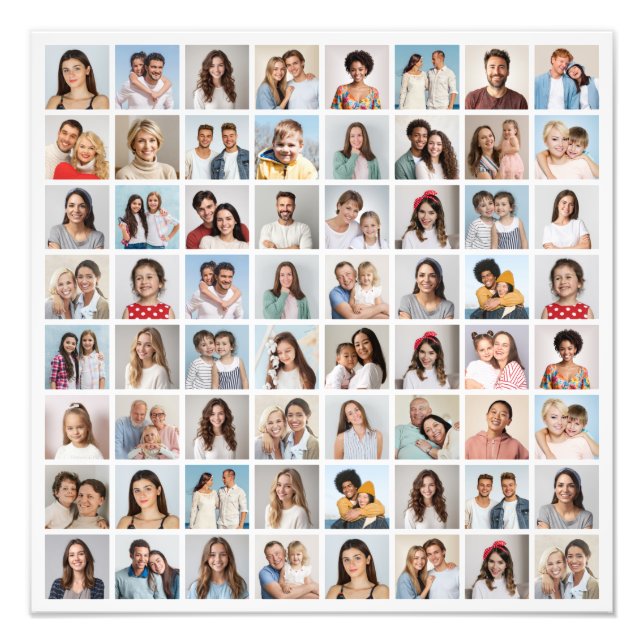 Create Your Own 64 Photo Collage Photo Enlargement (Front)