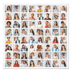 Create Your Own 64 Photo Collage Photo Enlargement Print