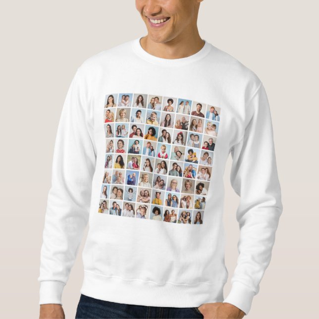 Create Your Own 64 Photo Collage Sweatshirt (Front)